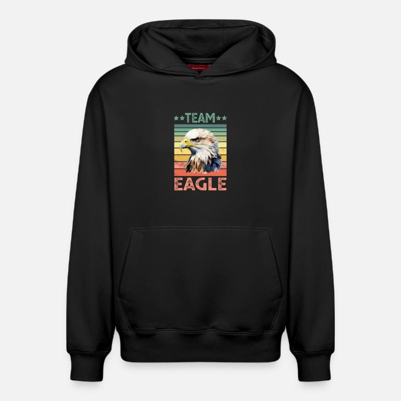 Aigle - Sweat à capuche unisexe décontracté en coton biologique – de SPREAD - noir
