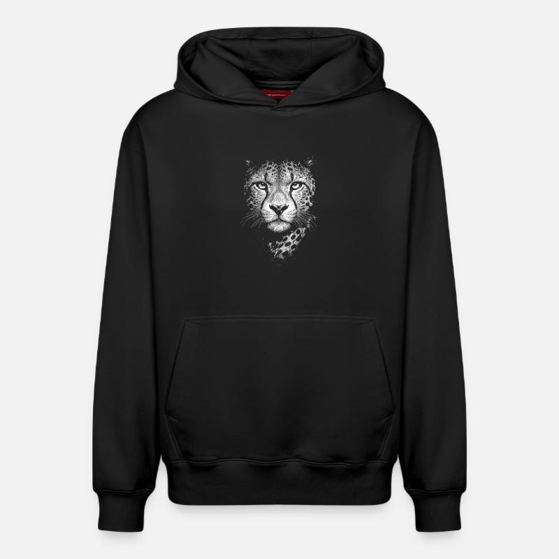 Guépard - Sweat à capuche unisexe décontracté en coton biologique – de SPREAD - noir