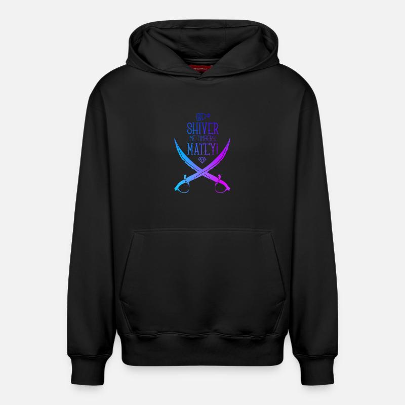 Sabre de pirate - Sweat à capuche unisexe décontracté en coton biologique – de SPREAD - noir