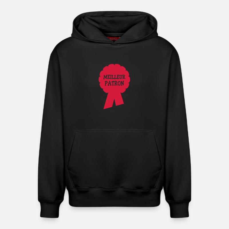 Meilleur Patron - Sweat à capuche unisexe décontracté en coton biologique – de SPREAD - noir