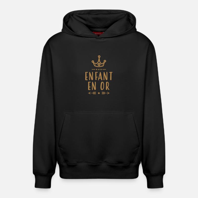 adolescent / enfant / ado / adolescente - Sweat à capuche unisexe décontracté en coton biologique – de SPREAD - noir