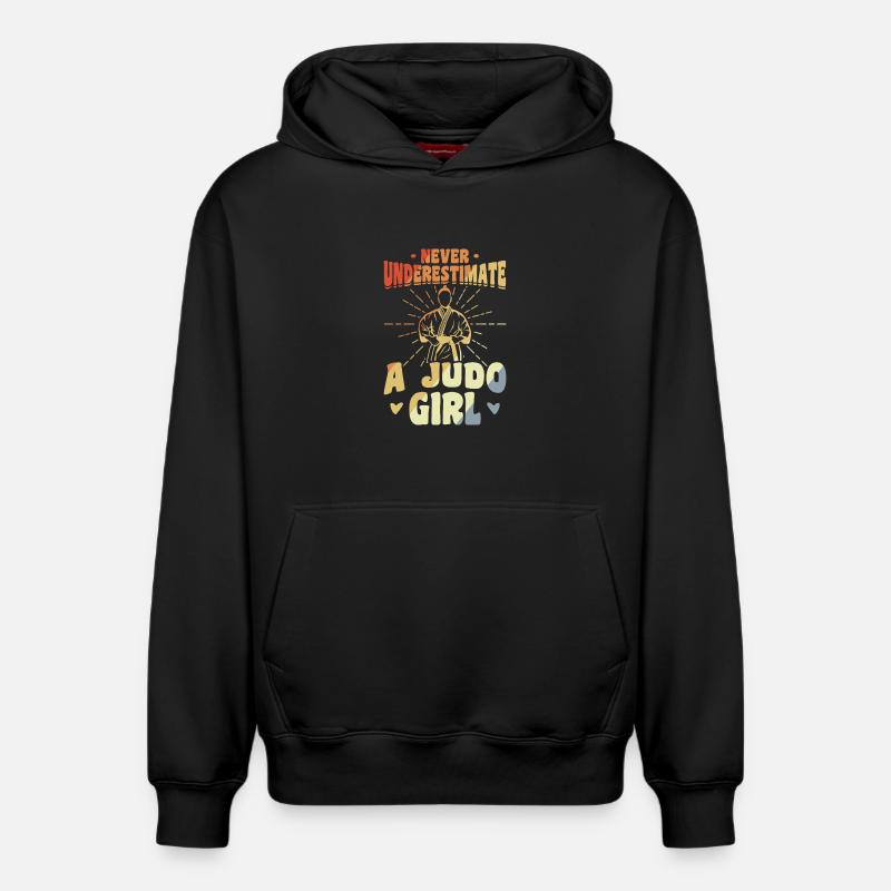 Judo Filles - Sweat à capuche unisexe décontracté en coton biologique – de SPREAD - noir