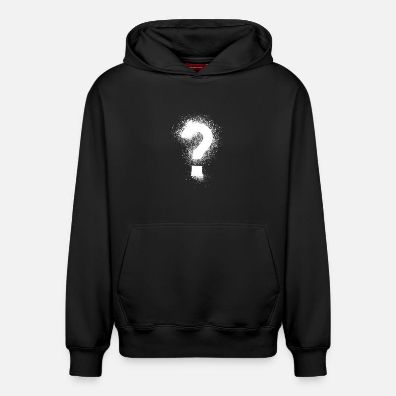 point d’interrogation - Sweat à capuche unisexe décontracté en coton biologique – de SPREAD - noir
