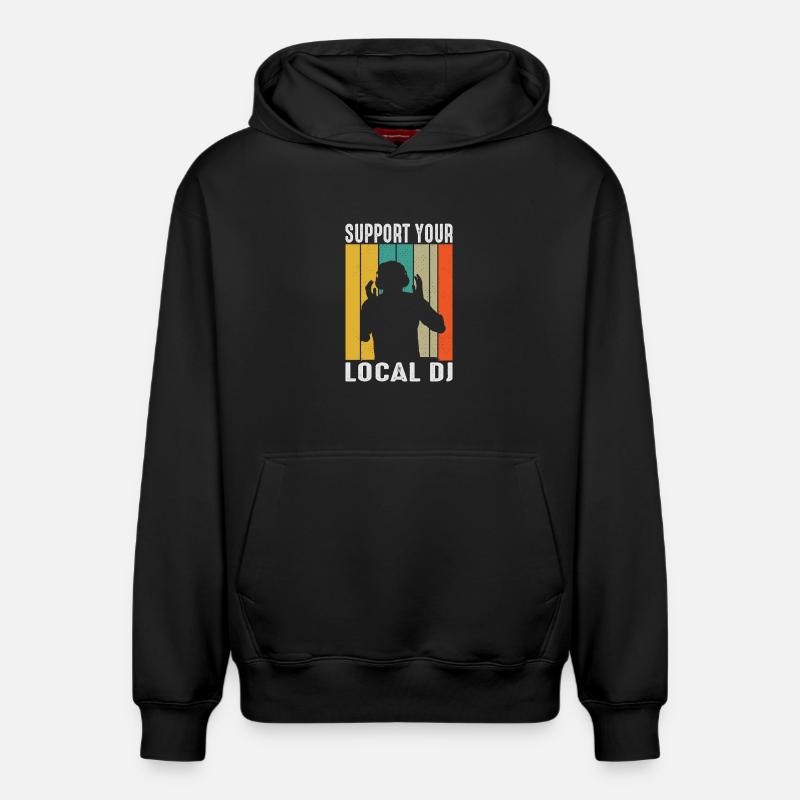 Cadeaux de la tenue DJ - Sweat à capuche unisexe décontracté en coton biologique – de SPREAD - noir