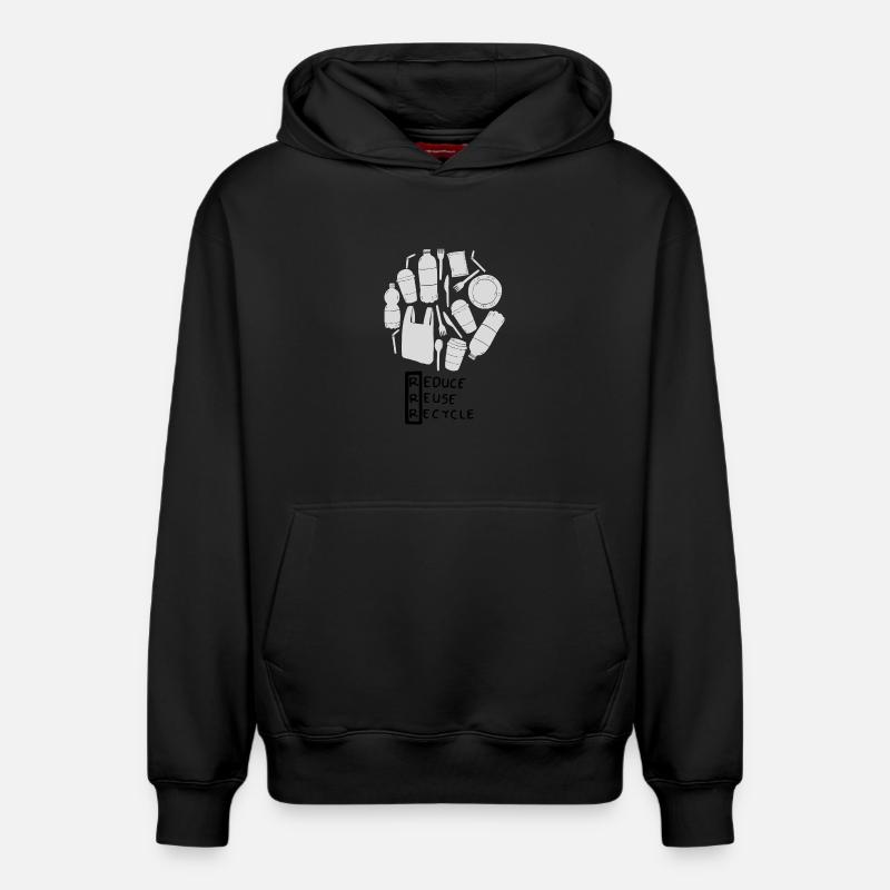 Durabilité - Sweat à capuche unisexe décontracté en coton biologique – de SPREAD - noir