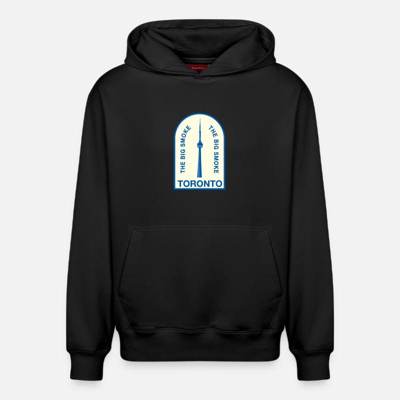 Toronto CNTower Big Smoke - Sweat à capuche unisexe décontracté en coton biologique – de SPREAD - noir