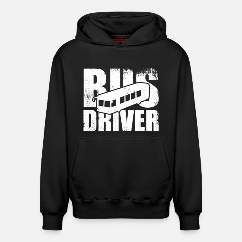 Chauffeur de bus - Sweat à capuche unisexe décontracté en coton biologique – de SPREAD - noir