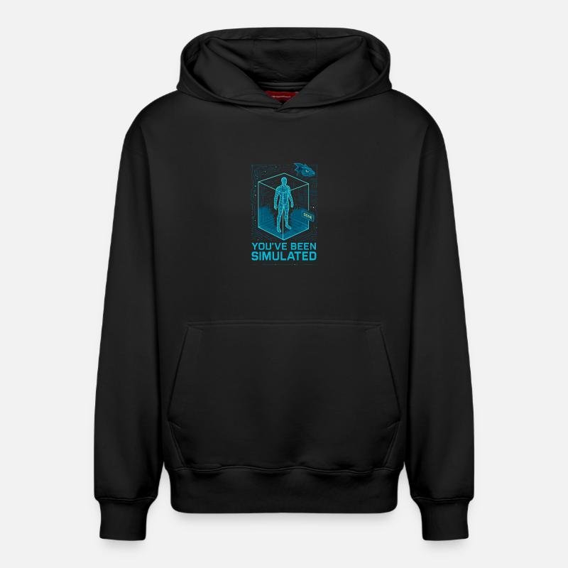 Simulé par le Basilic - Sweat à capuche unisexe décontracté en coton biologique – de SPREAD - noir