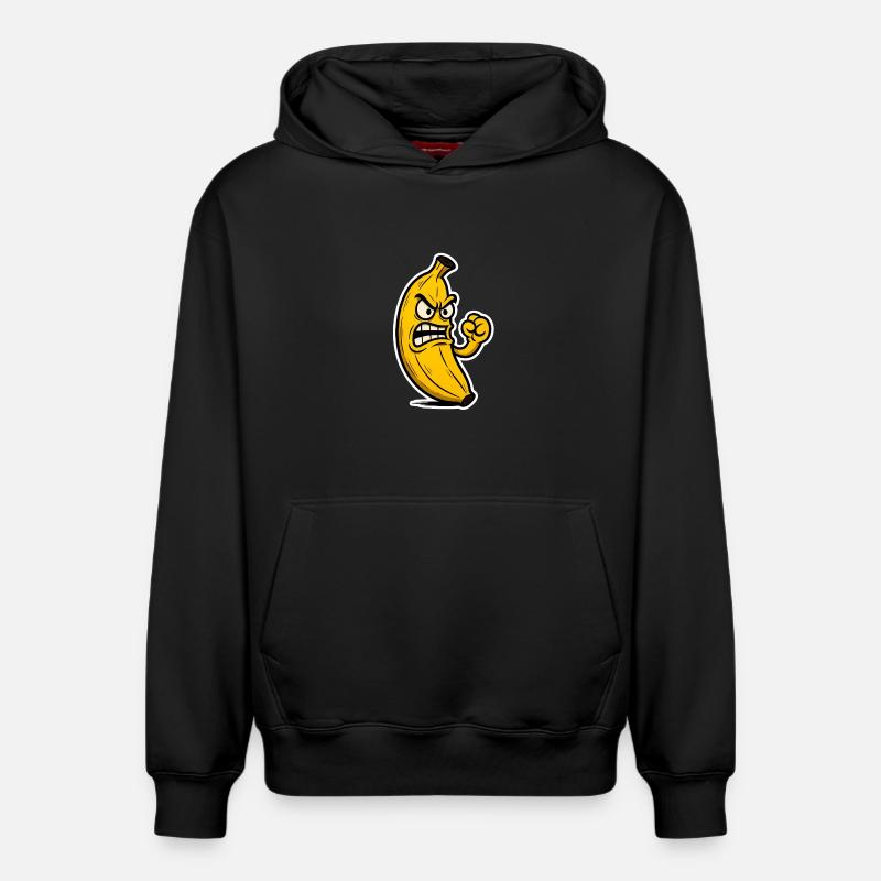 Mauvaises vibrations de banane - Sweat à capuche unisexe décontracté en coton biologique – de SPREAD - noir