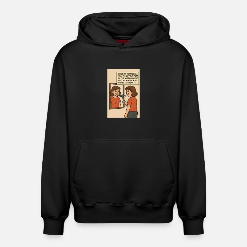 Art moderne - Sweat à capuche unisexe décontracté en coton biologique – de SPREAD - noir