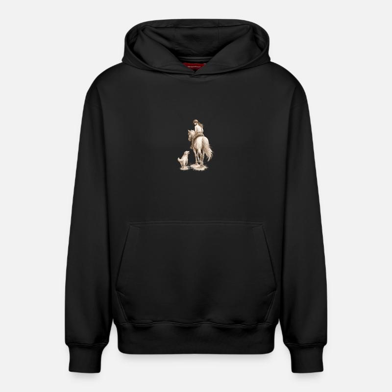 Côte à côte - Sweat à capuche unisexe décontracté en coton biologique – de SPREAD - noir