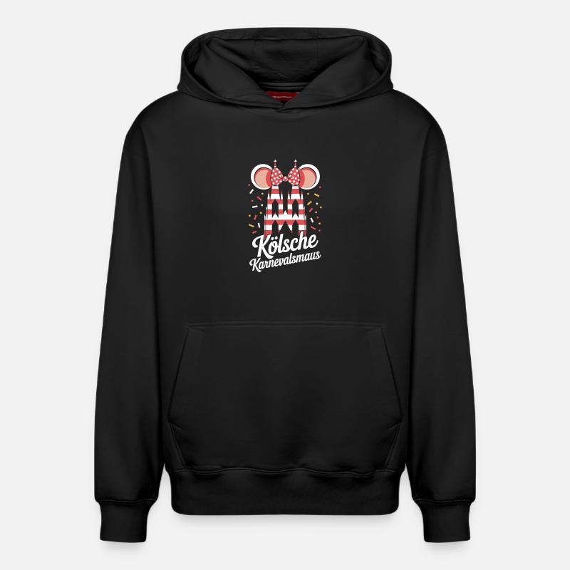 Kölsche Karnevalsmaus Karneval Köln Kölner Maus - Relaxed Unisex Organic Hoodie – von SPREAD - Schwarz