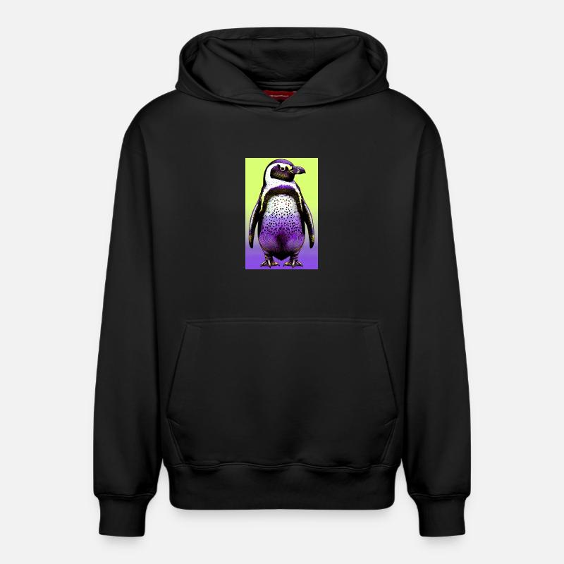 pingouin - Sweat à capuche unisexe décontracté en coton biologique – de SPREAD - noir