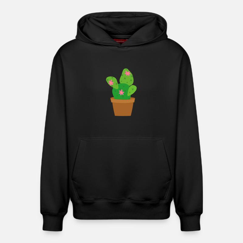 cactus - Sweat à capuche unisexe décontracté en coton biologique – de SPREAD - noir