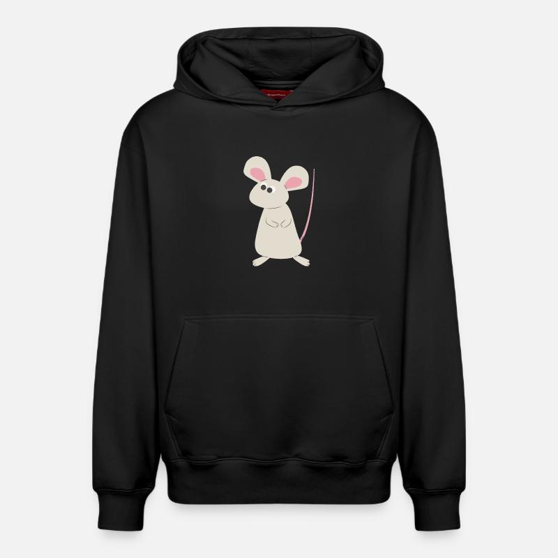 Souris intelligente - Sweat à capuche unisexe décontracté en coton biologique – de SPREAD - noir