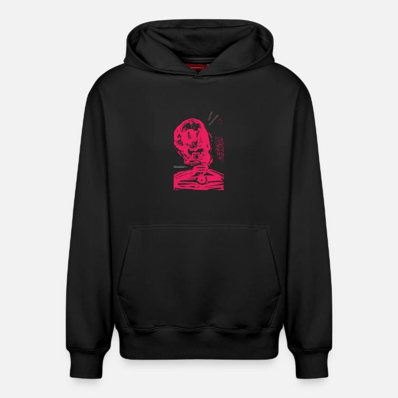 Crâne romantique - Sweat à capuche unisexe décontracté en coton biologique – de SPREAD - noir