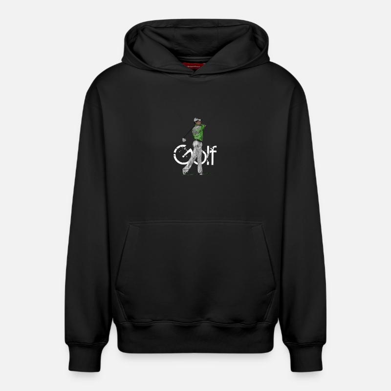 golf - Sweat à capuche unisexe décontracté en coton biologique – de SPREAD - noir