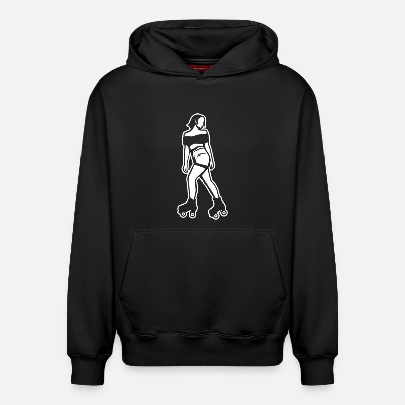 Rollerskates Mädchen - Relaxed Unisex Organic Hoodie – von SPREAD - Schwarz