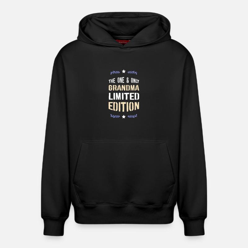 Édition Granny Limit - Sweat à capuche unisexe décontracté en coton biologique – de SPREAD - noir