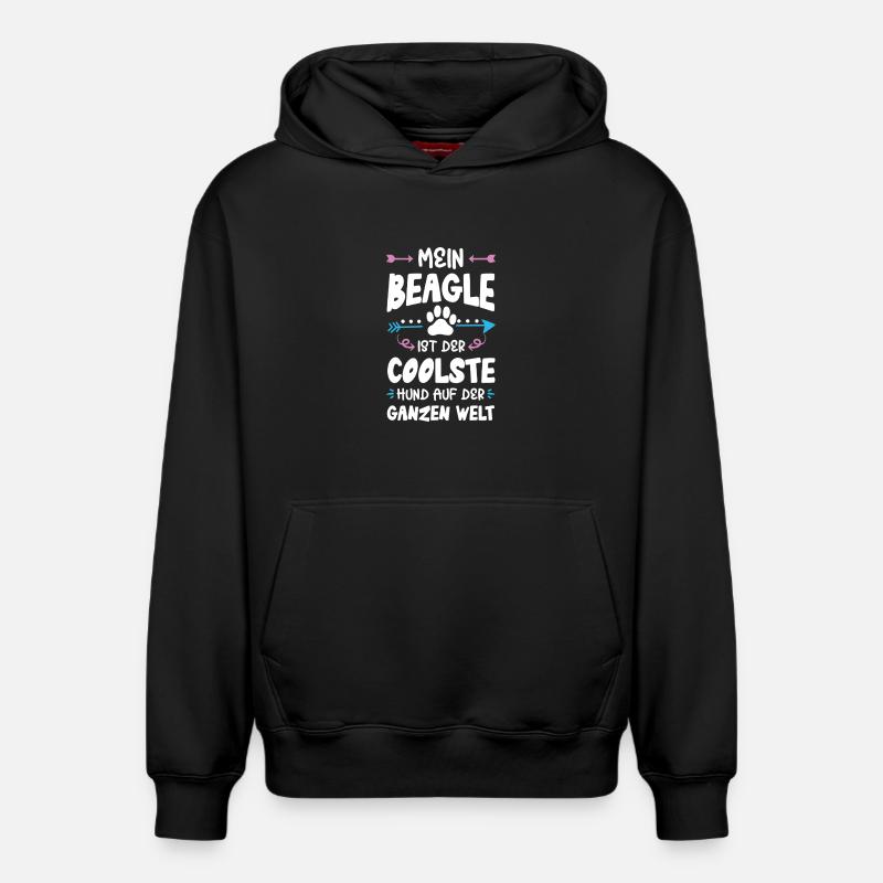 Dicton de chien beagle - Sweat à capuche unisexe décontracté en coton biologique – de SPREAD - noir