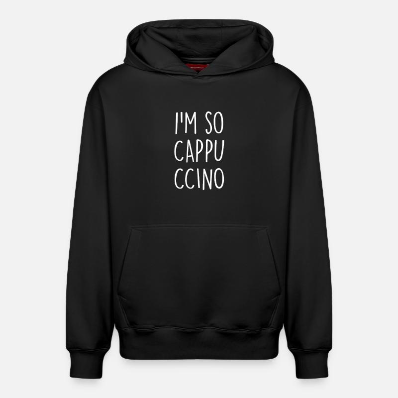 Cappuccino - Sweat à capuche unisexe décontracté en coton biologique – de SPREAD - noir