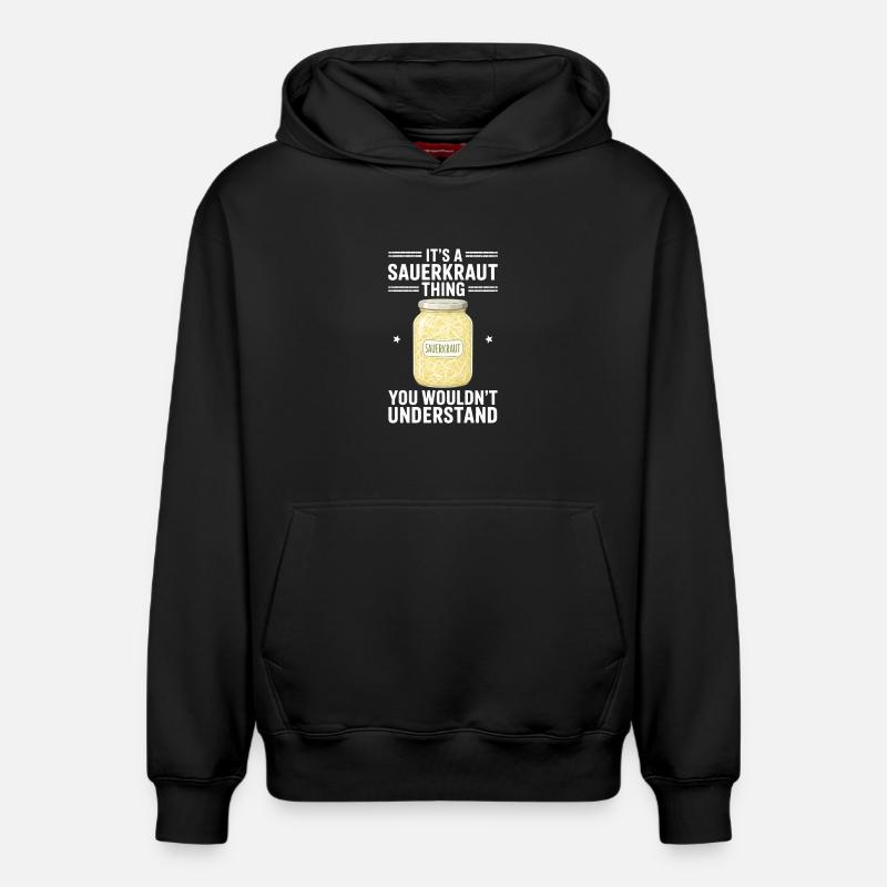 Cadeau de choucroute - Sweat à capuche unisexe décontracté en coton biologique – de SPREAD - noir