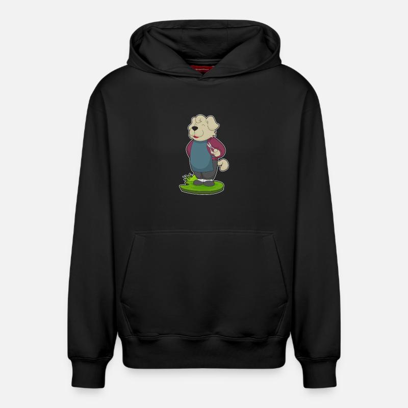 Coiffeur pour chien Ciseaux - Sweat à capuche unisexe décontracté en coton biologique – de SPREAD - noir