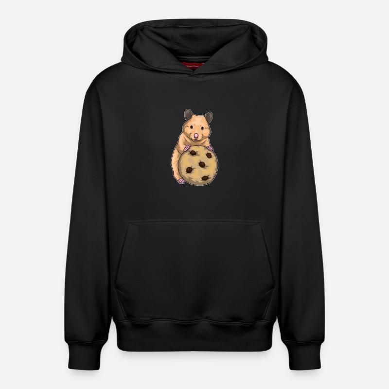 Biscuit hamster - Sweat à capuche unisexe décontracté en coton biologique – de SPREAD - noir