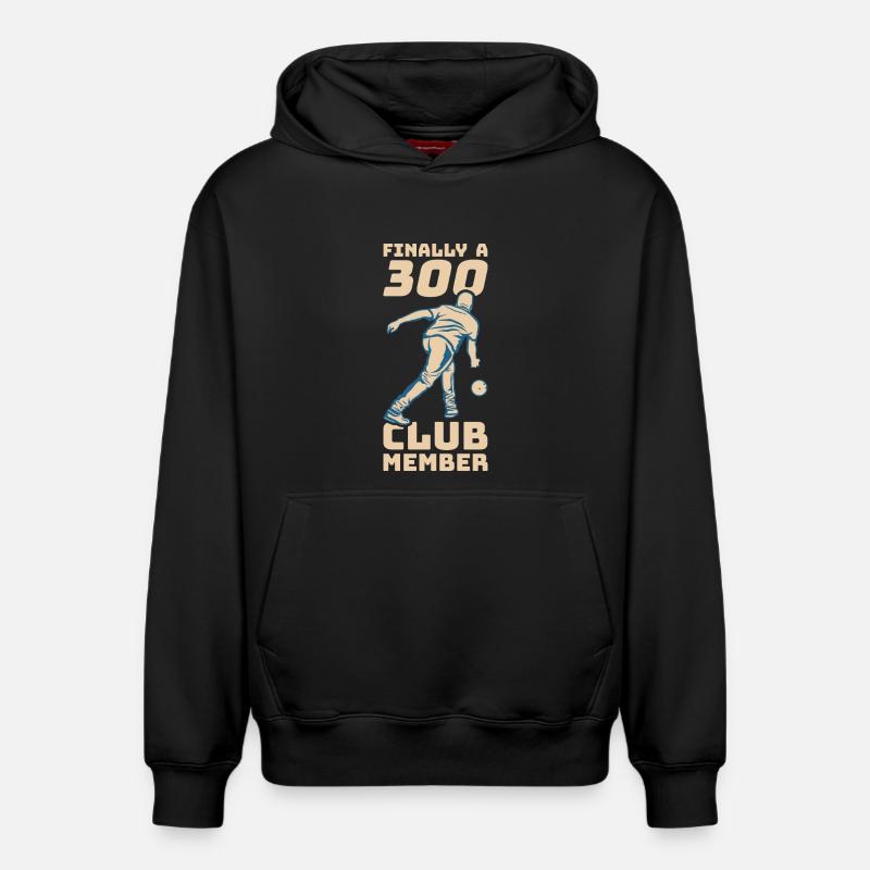 300 points bowling - Sweat à capuche unisexe décontracté en coton biologique – de SPREAD - noir