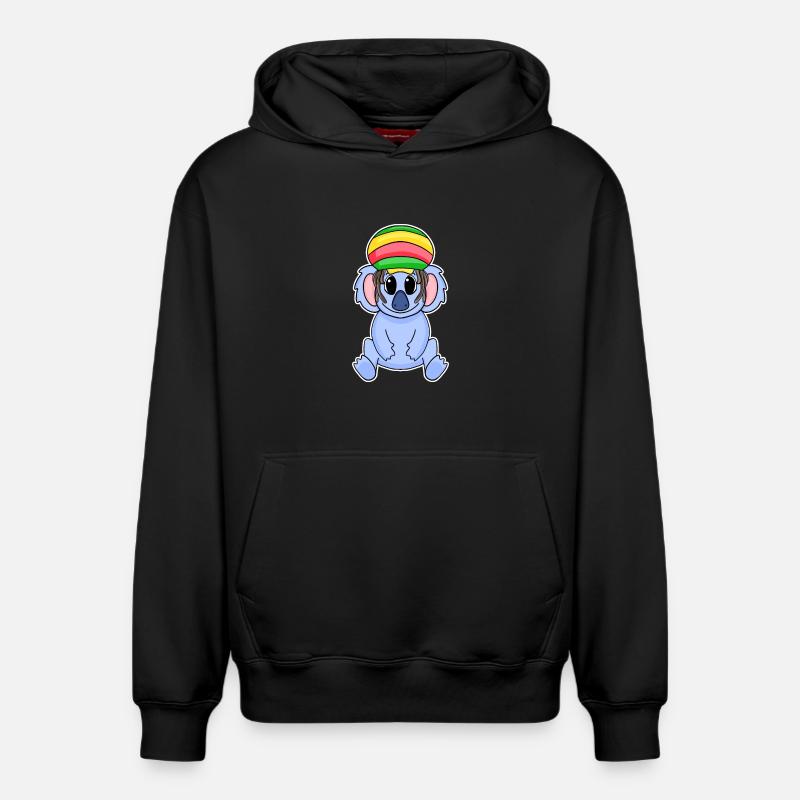 Rasta Koala - Sweat à capuche unisexe décontracté en coton biologique – de SPREAD - noir