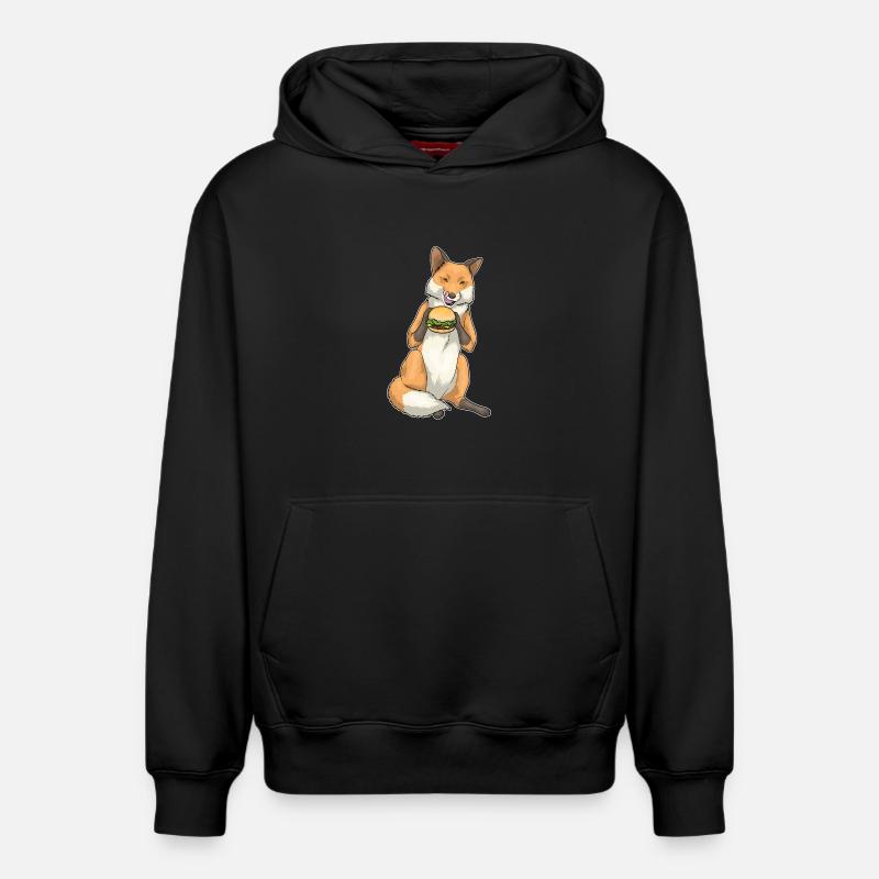Fuchs Burger - Sweat à capuche unisexe décontracté en coton biologique – de SPREAD - noir