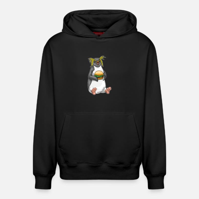 Cheeseburger pingouin - Sweat à capuche unisexe décontracté en coton biologique – de SPREAD - noir