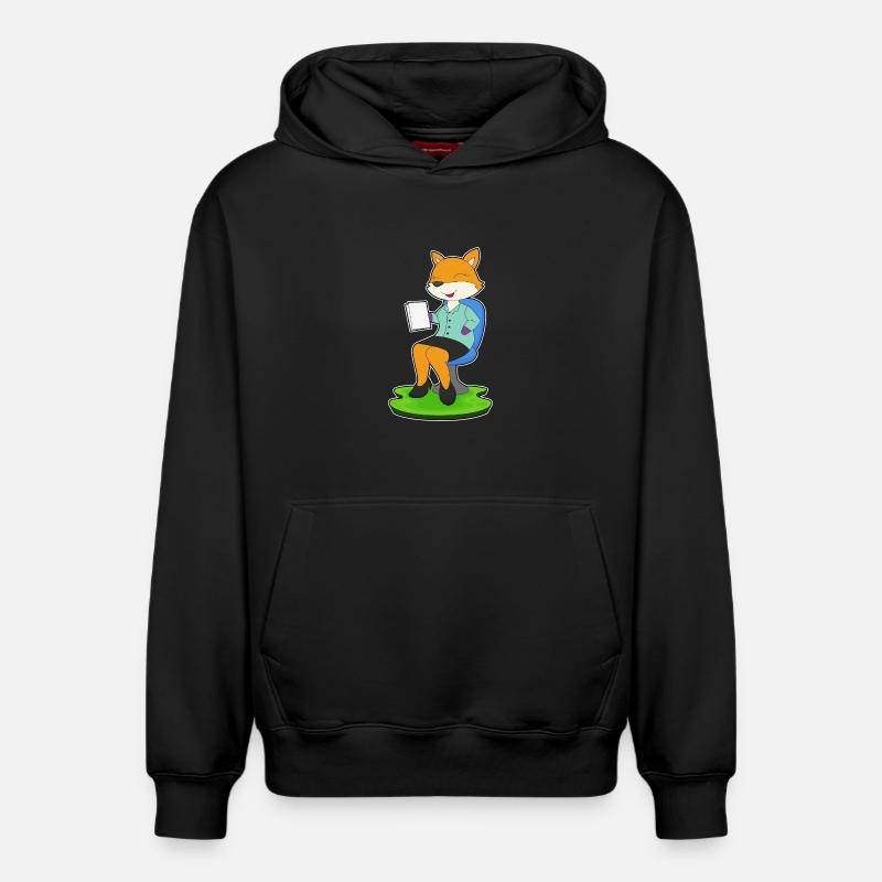 Note du secrétaire Fox - Sweat à capuche unisexe décontracté en coton biologique – de SPREAD - noir