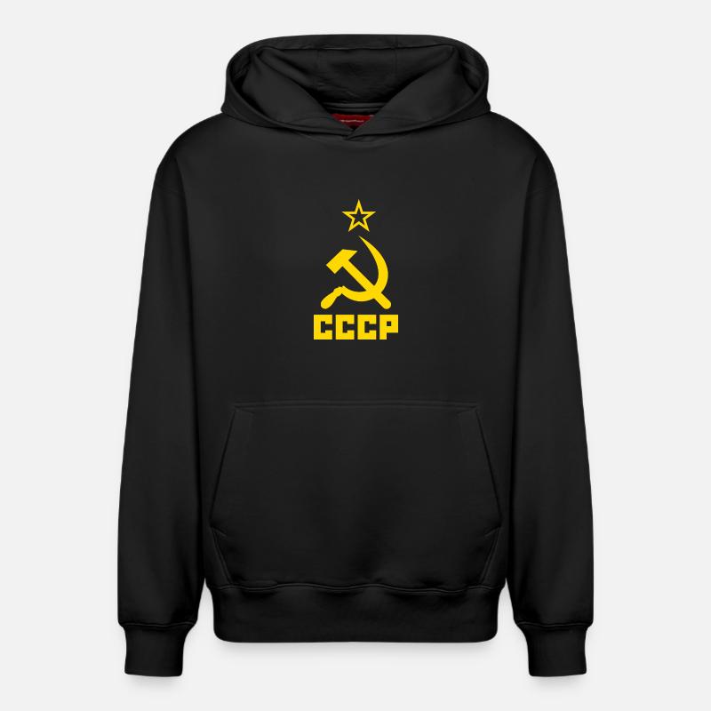 urss - Sweat à capuche unisexe décontracté en coton biologique – de SPREAD - noir