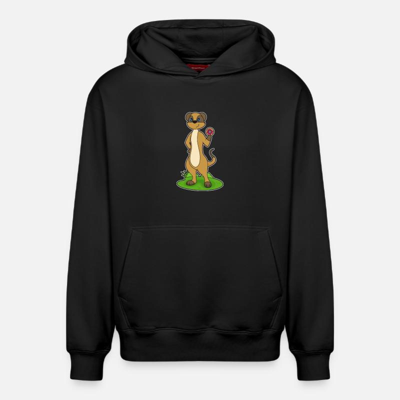 Suricate Donut - Sweat à capuche unisexe décontracté en coton biologique – de SPREAD - noir