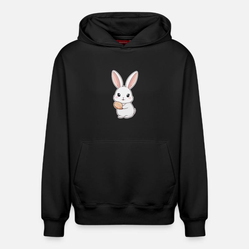 Lapin, Lapin, Lapin De Pâques - Sweat à capuche unisexe décontracté en coton biologique – de SPREAD - noir