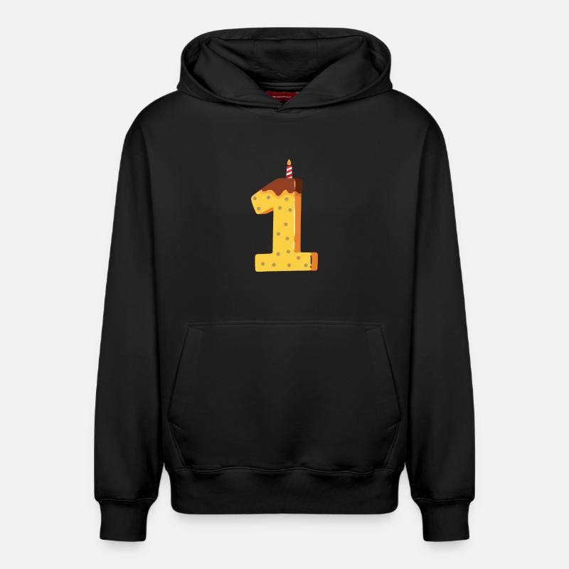 Premier anniversaire - Sweat à capuche unisexe décontracté en coton biologique – de SPREAD - noir