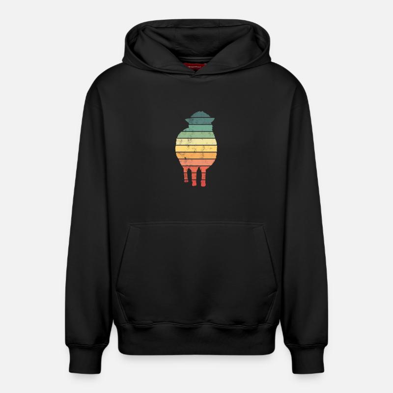 Moutons Moutons - Sweat à capuche unisexe décontracté en coton biologique – de SPREAD - noir