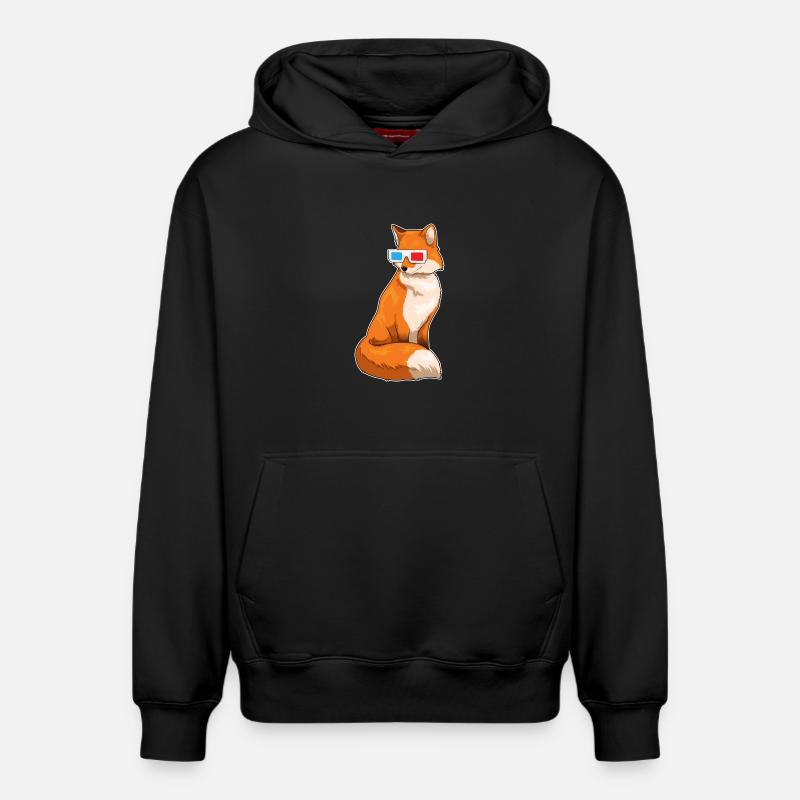 Lunettes Fuchs - Sweat à capuche unisexe décontracté en coton biologique – de SPREAD - noir