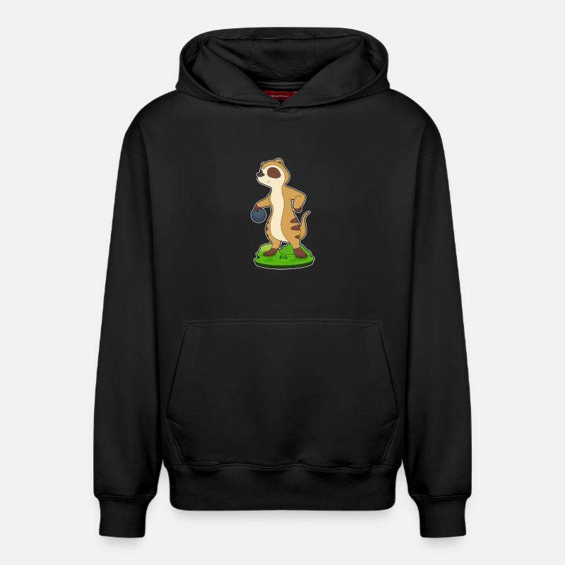 Erdmännchen Bowling Bowlingkugel - Relaxed Unisex Organic Hoodie – von SPREAD - Schwarz