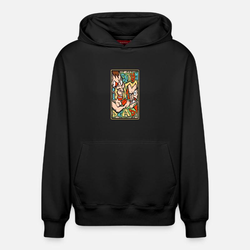 Cubisme - Sweat à capuche unisexe décontracté en coton biologique – de SPREAD - noir