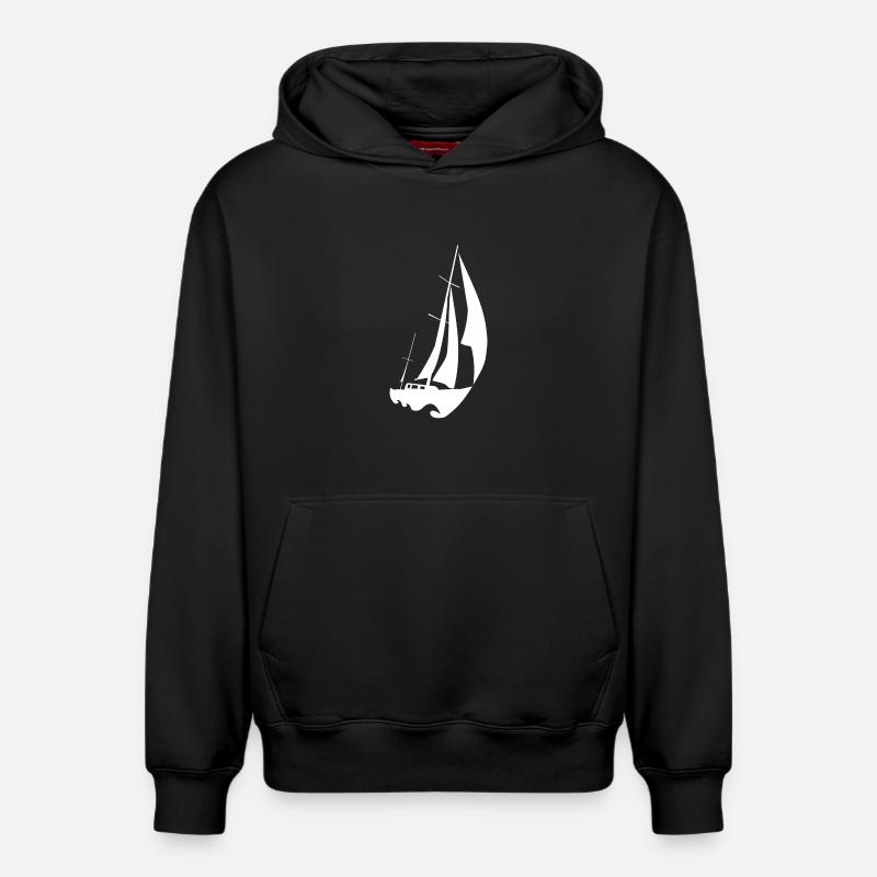 voilier rapide blanc - Sweat à capuche unisexe décontracté en coton biologique – de SPREAD - noir
