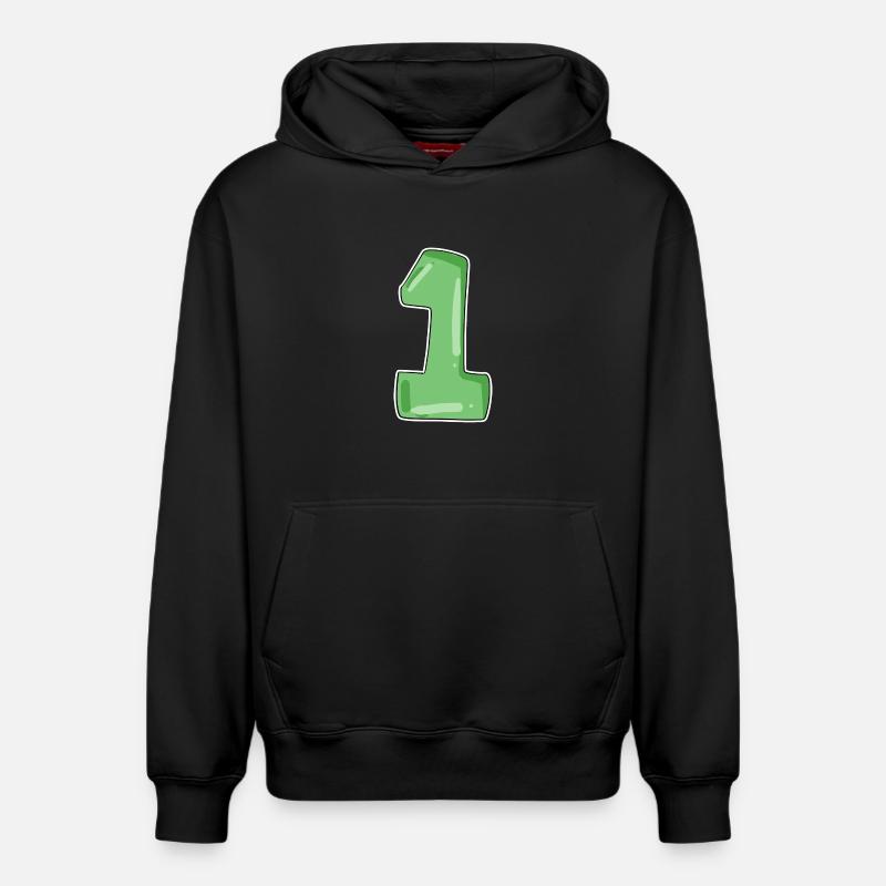 Numéro 1 - Sweat à capuche unisexe décontracté en coton biologique – de SPREAD - noir