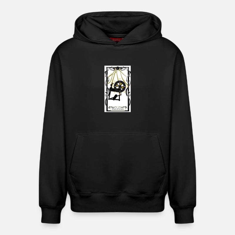 Roue de Fortune  - Sweat à capuche unisexe décontracté en coton biologique – de SPREAD - noir