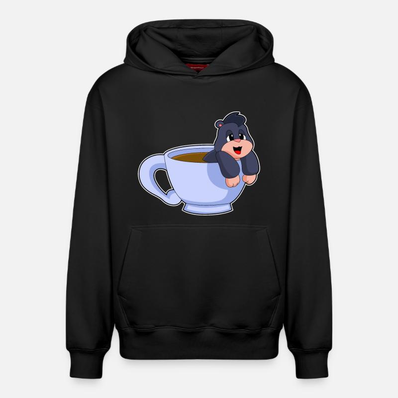 Tasse à café Mole - Sweat à capuche unisexe décontracté en coton biologique – de SPREAD - noir