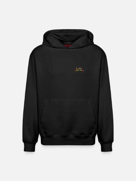 Sunny Vibes lettering embroidered - Relaxed Unisex Organic Hoodie – by SPREAD - black