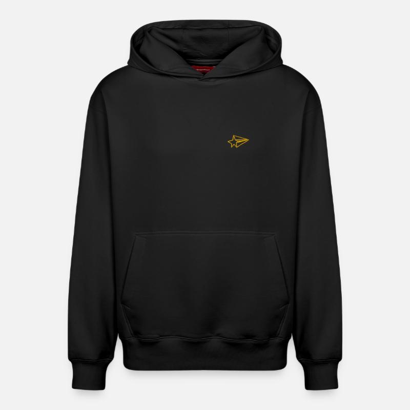 Étoile brodée - Sweat à capuche unisexe décontracté en coton biologique – de SPREAD - noir