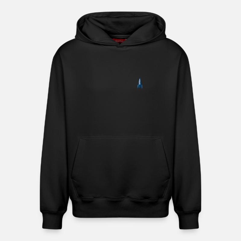 Fusée - Sweat à capuche unisexe décontracté en coton biologique – de SPREAD - noir