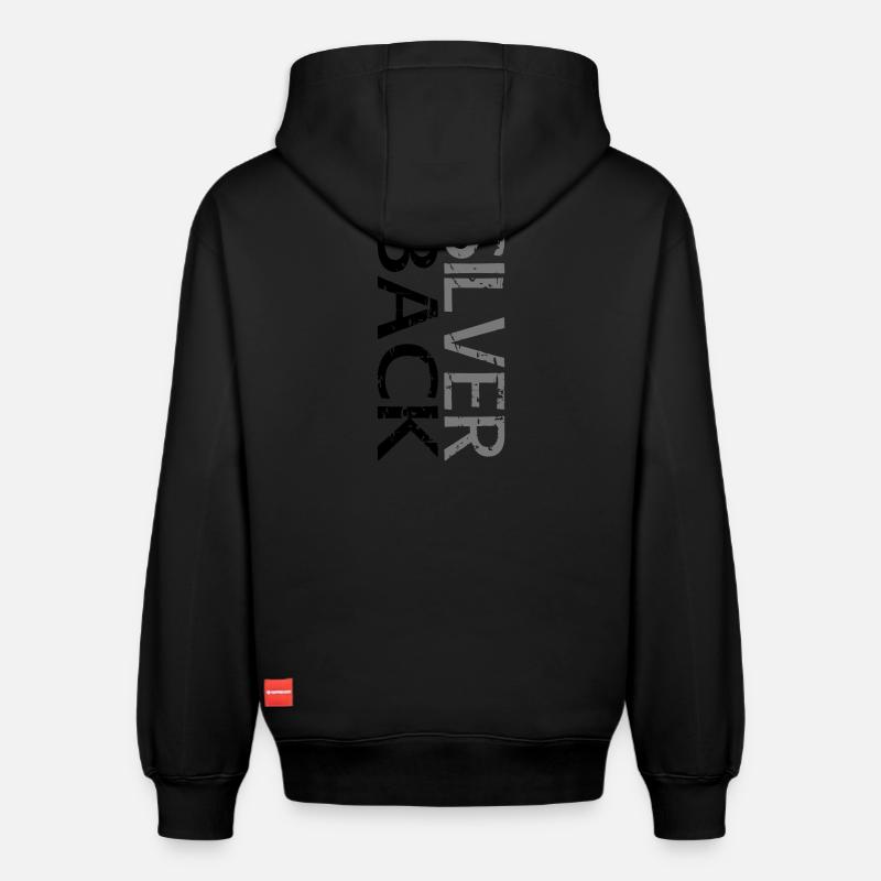 SILVERBACK (à deux lignes) - Sweat à capuche unisexe décontracté en coton biologique – de SPREAD - noir
