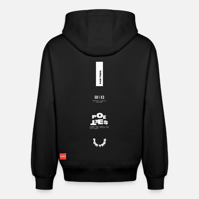 Le revers - Sweat à capuche unisexe décontracté en coton biologique – de SPREAD - noir